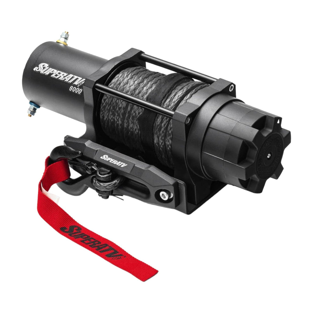SuperATV Black Ops 6,000 lb. UTV / ATV Winch for With Wireless Remote & Synthetic Rope