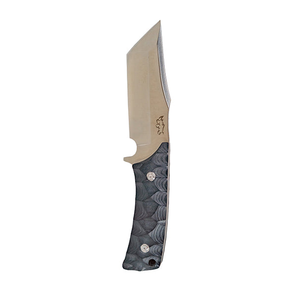 Fixed Blade Knife D2 Steel Rosewood or Ebony Handles - Hunting Leather Sheath