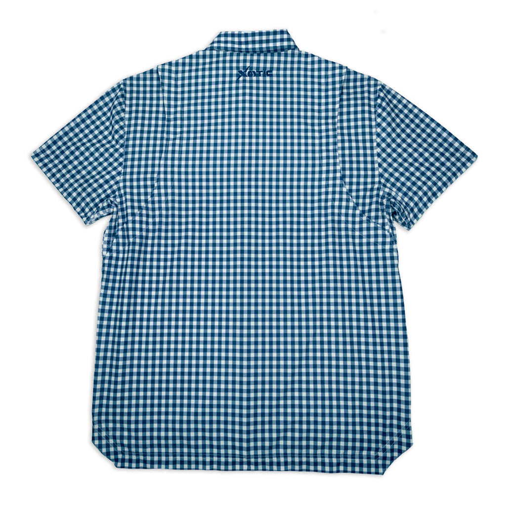 Short Sleeve Patterned Lifestyle Button Down w/ REPEL-X
