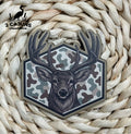 Buck on Camo Hex UV Printed Hat Patch