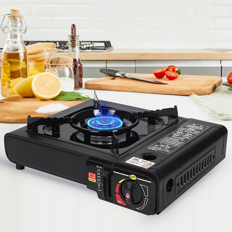 Single - burner Butane Camping Stove, windproof, adjustable, portable