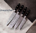 Best Damascus Knife Set – 13” Handmade Chef Knife with Resin Handle & Leather Sheath