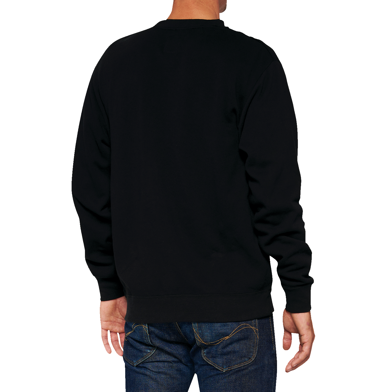 100% Icon Long-Sleeve Fleece Sweatshirt - Black - Medium 20026-00001