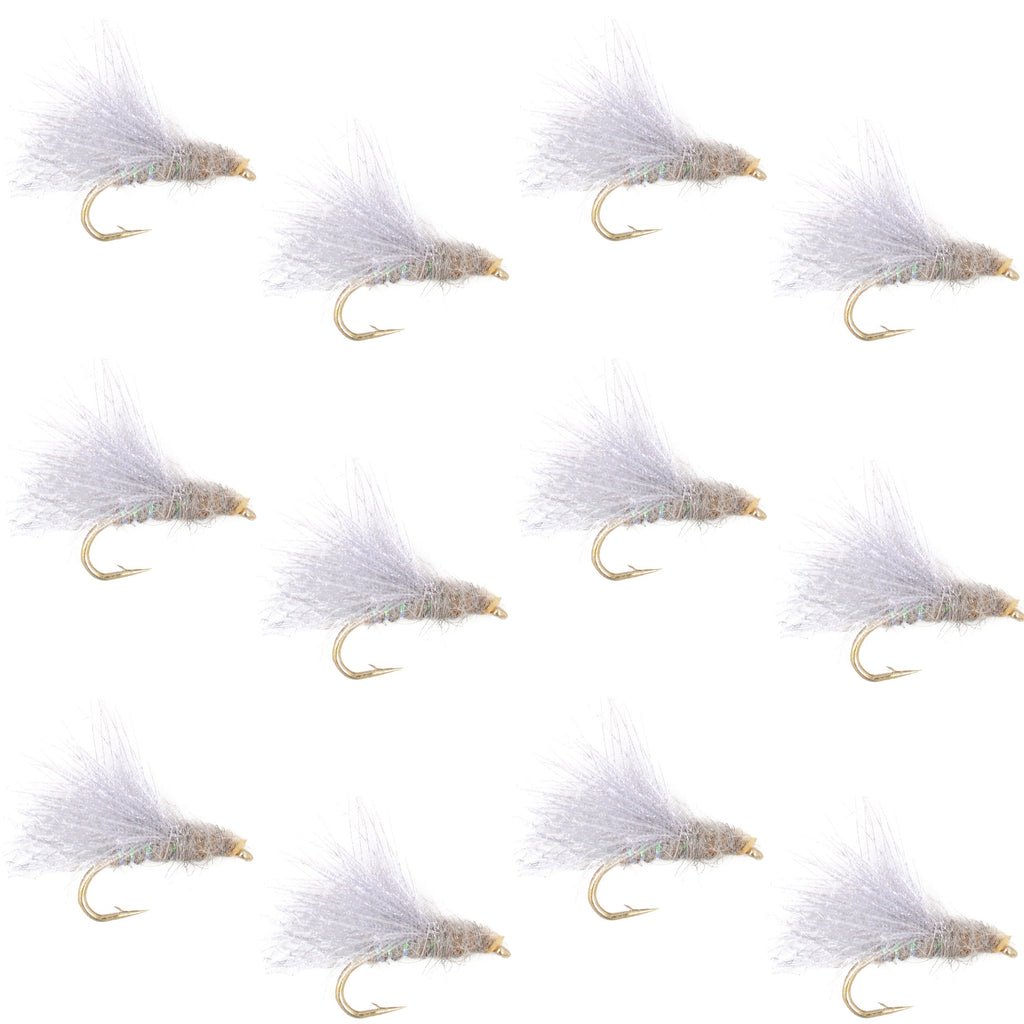 CDC Baetis Emerger BWO Wet Fly Fishing Flies - 1 Dozen Flies Hook Size 20