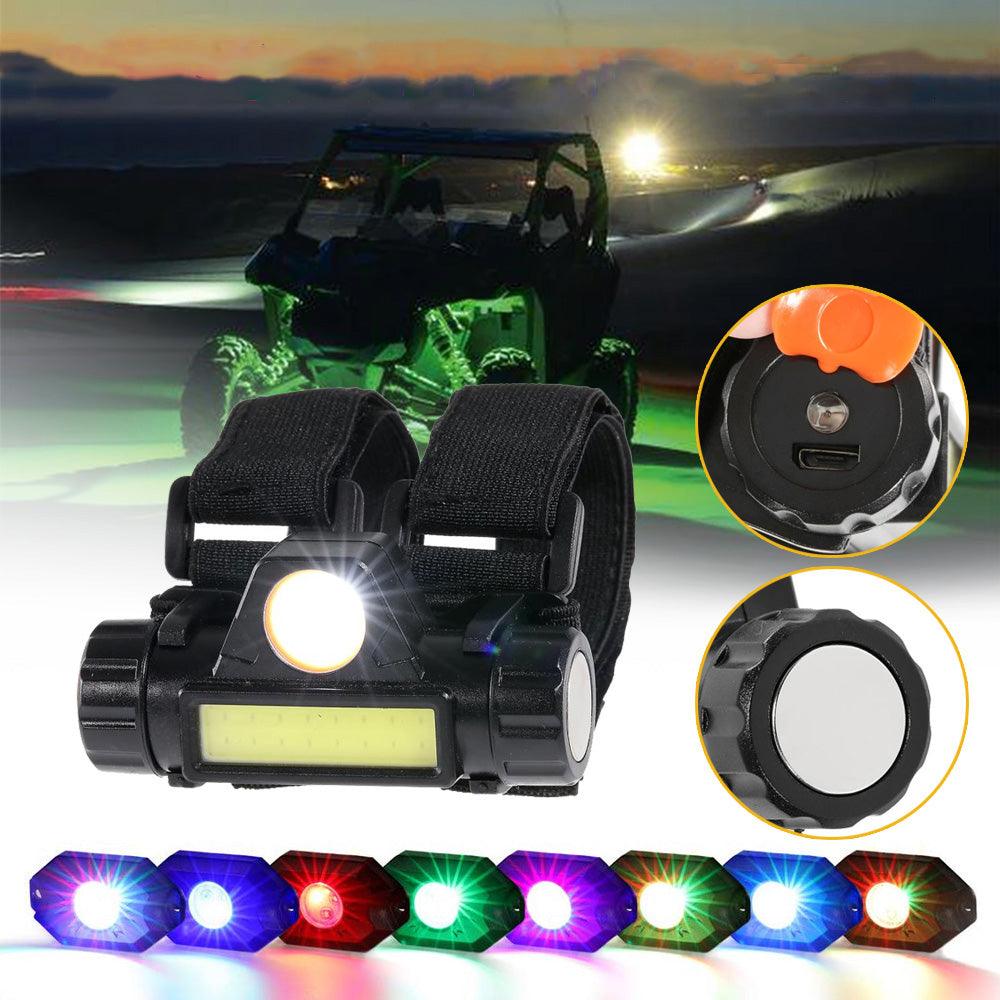 Dome Light UTV Interior Light Universal Roll Bar Cage Mount + RGB LED Rock Light Set for Polaris, , UTV, ATV, Off-road Vehicle
