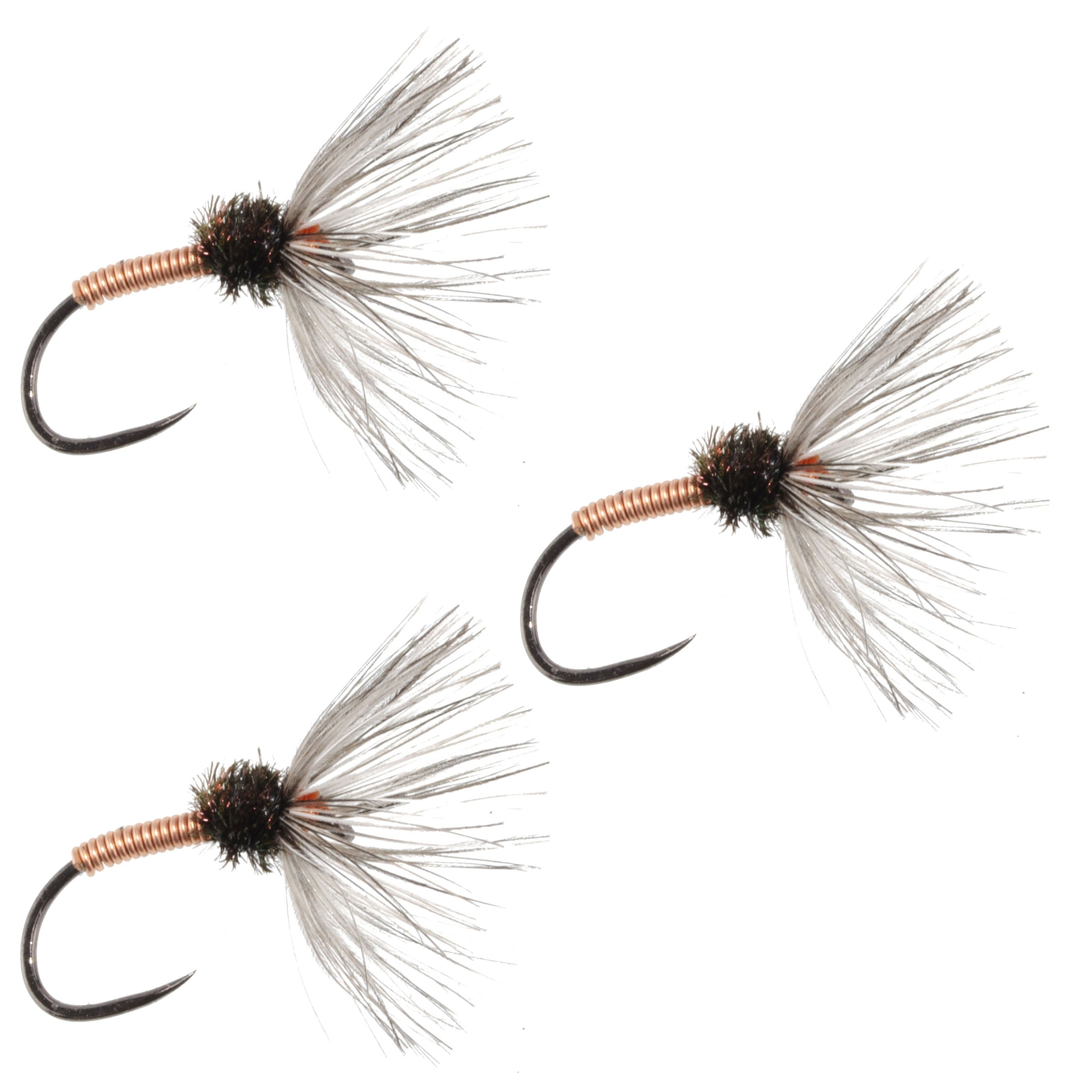 3 Pack Copper Sakasa Kebari - Tenkara Flies - Size 12