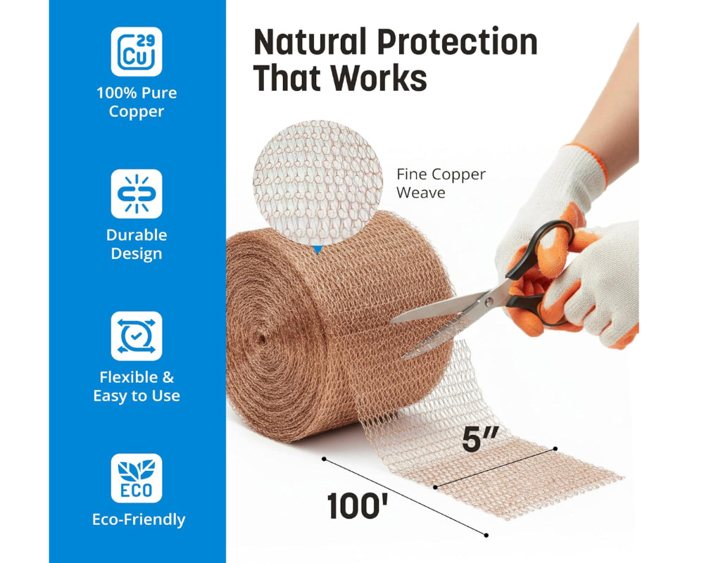 Copper Mesh, 100% Pure Copper