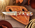 Everyday Carry Belt Knife with Epoxy Resin Handle 8"