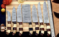 Custom Handmade Damascus Chef Knife Set - Rosewood & Olive Wood Handles
