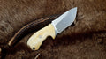 Compact D2 Steel Field Dressing Deer Skinning Knife – 6.5 Inch Blade with Bone Handle