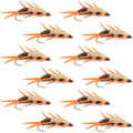 Double Bead Peacock Stonefly Nymph with Amber Biot Legs Fly Fishing Flies - 1 Dozen Flies Hook Size 14