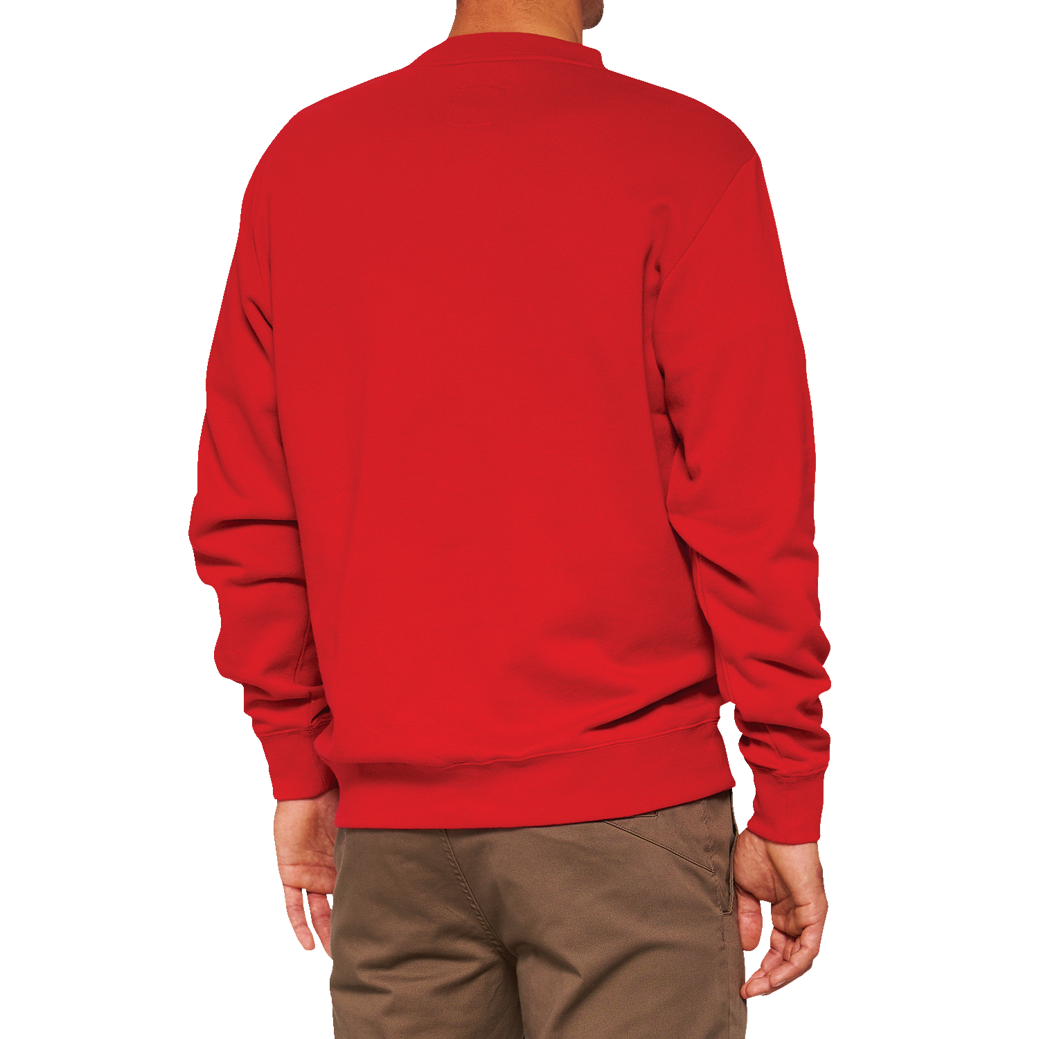 100% Icon Long-Sleeve Fleece Sweatshirt - Red - XL 20026-00013