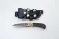 Hand-Engraved Damascus Folding Knife with Honeycomb Handle - TK-417