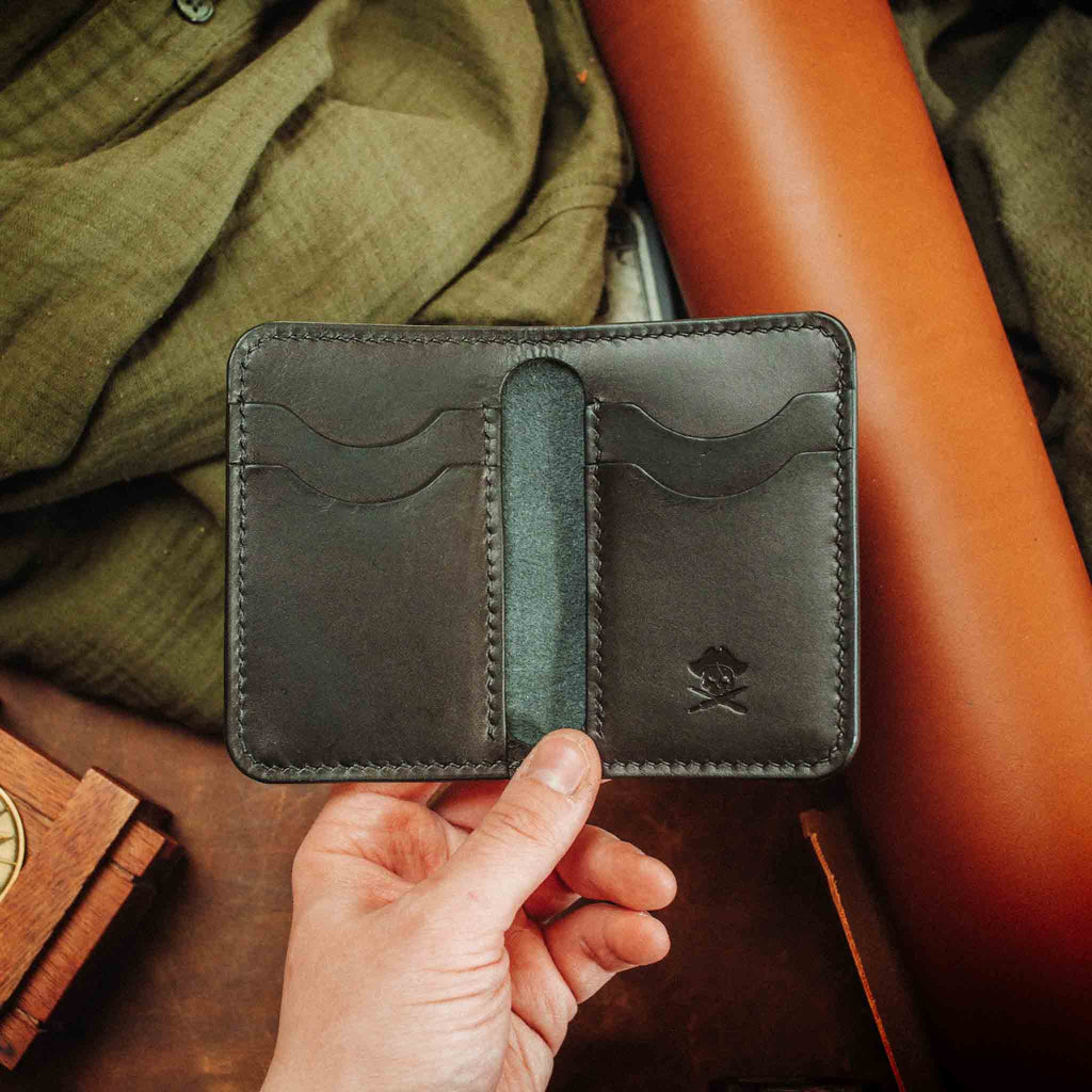 Pirate Goods Buccaneer Bifold Wallet – Slim Minimalist Leather EDC Card Holder