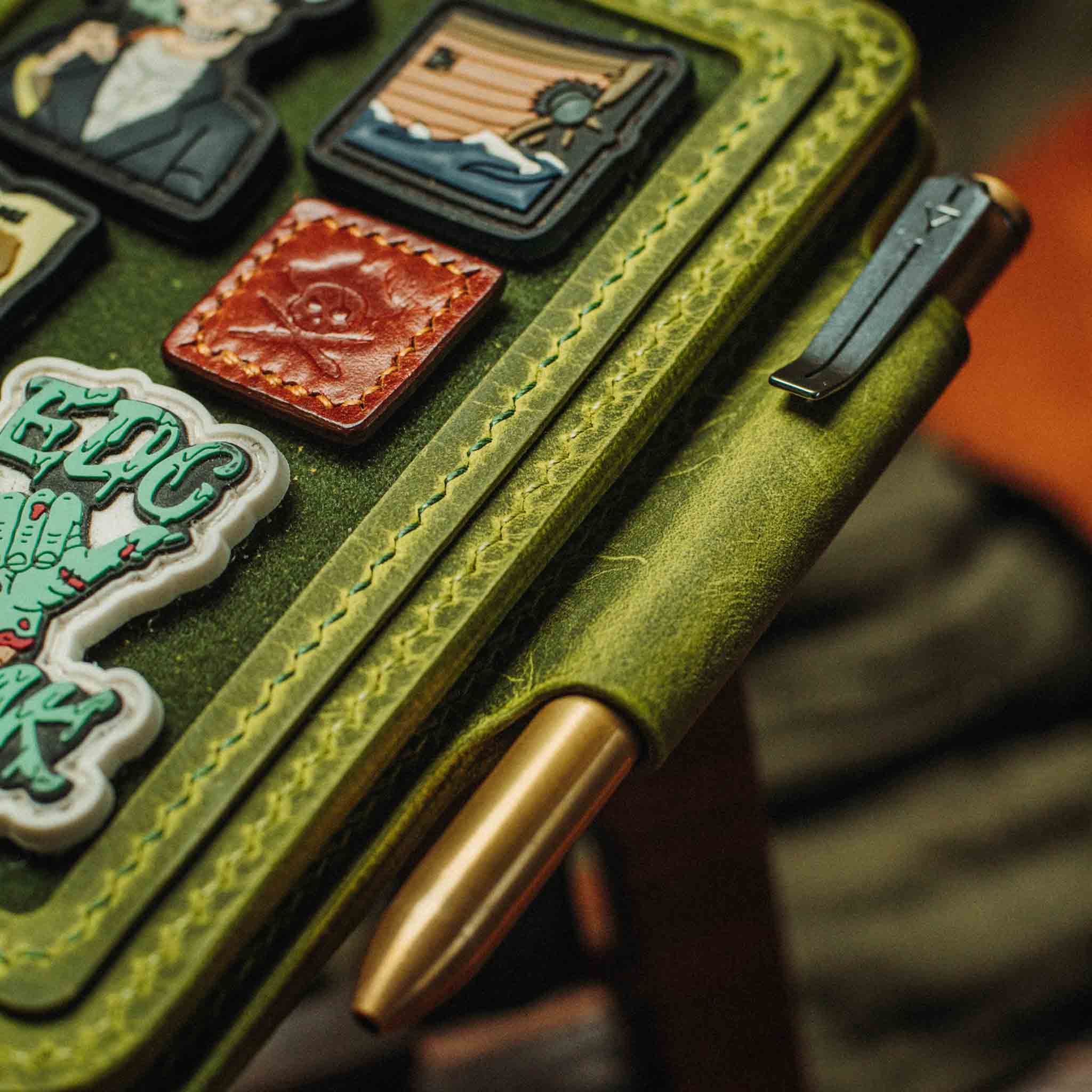 Pirate Goods Quartermaster v2 Passport Wallet – Leather Travel EDC Organizer with Velcro Panel & Field Notes Holder
