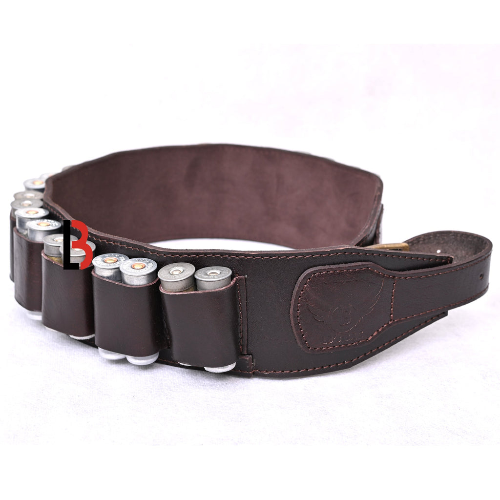 Double Barreled Shotgun Shotshell Bandolier Belt Shell Belt Ammunition Carrier 12 gauge