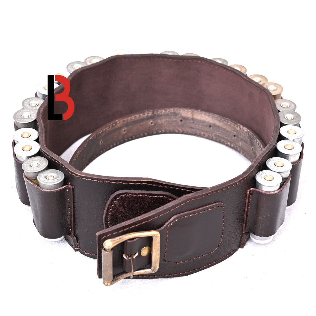 Double Barreled Shotgun Shotshell Bandolier Belt Shell Belt Ammunition Carrier 12 gauge