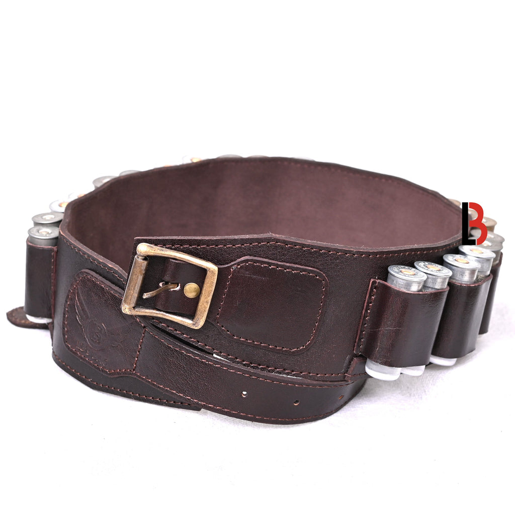 Double Barreled Shotgun Shotshell Bandolier Belt Shell Belt Ammunition Carrier 12 gauge