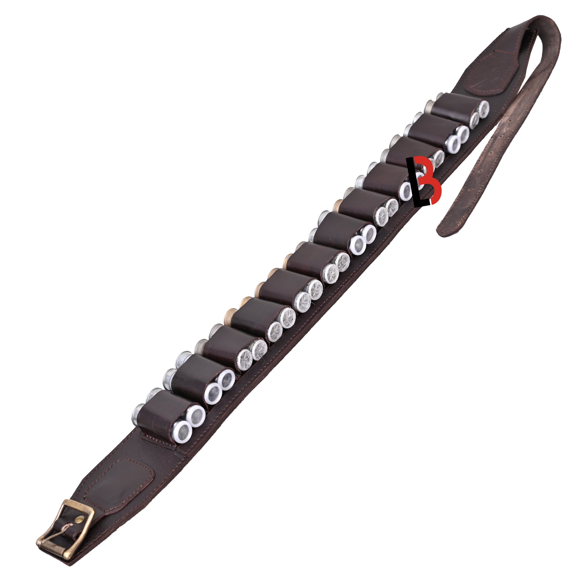 Double Barreled Shotgun Shotshell Bandolier Belt Shell Belt Ammunition Carrier 12 gauge