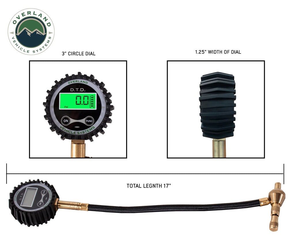 OVS Digital Tire Gauge / Deflator with Valve Kit