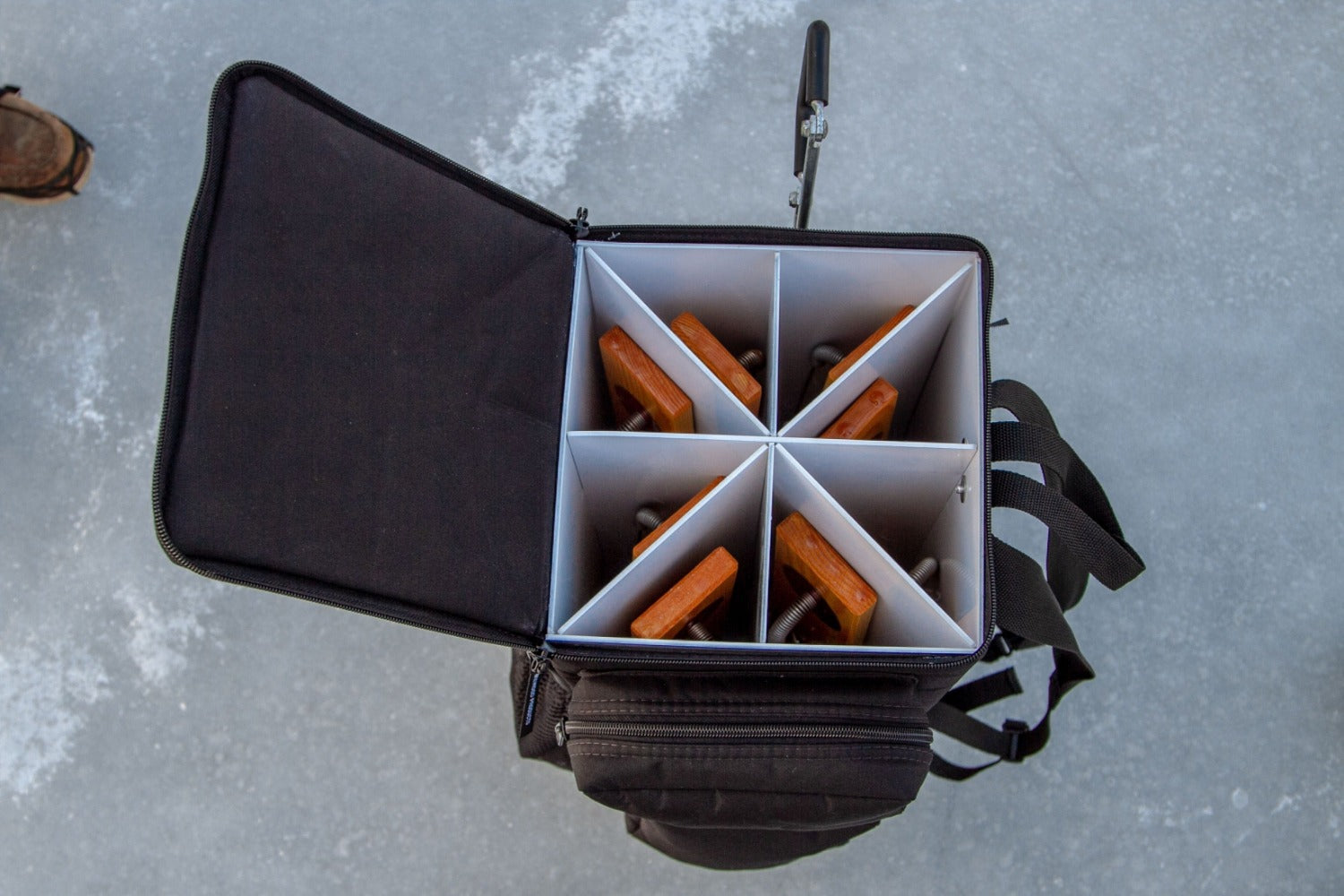 Ice Pak - Ice Fishing Tip Up Storage