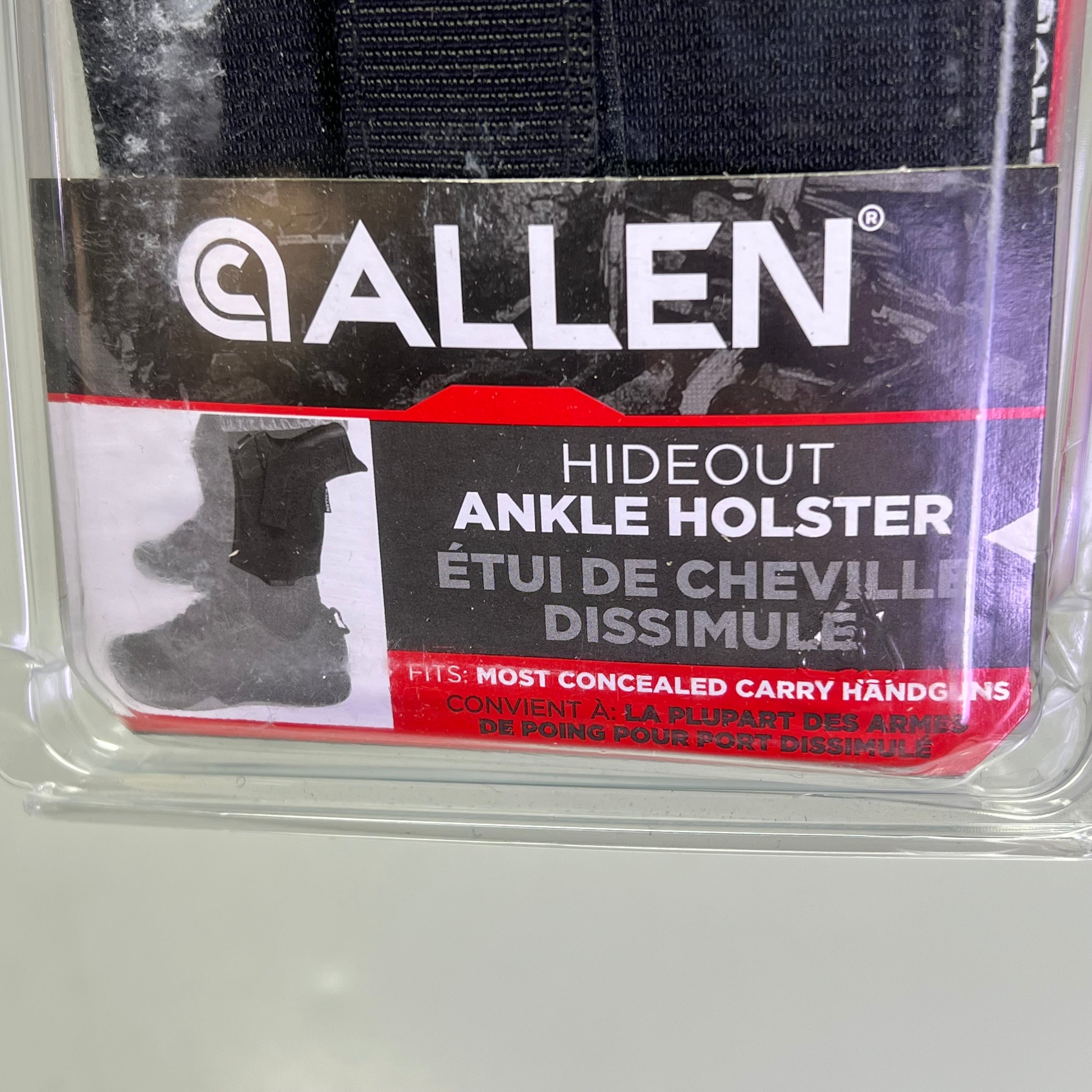 ALLEN Hideout Ankle Firearm Holster Ambidextrous Use Fits Most Hand Guns 44255