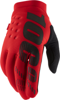 100% Brisker Gloves - Red - Medium 10003-00031