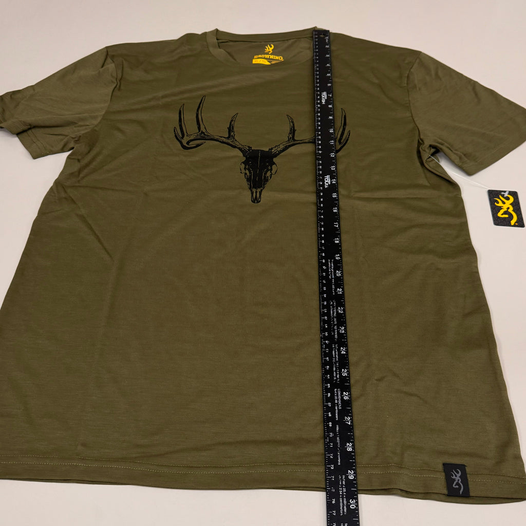 BROWNING Whitetail Camp Short Sleeve Shirt Men's SZ XL Forest Green 3014786404