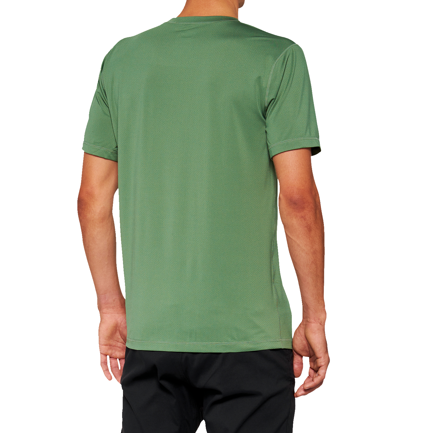 100% Mission Athletic T-Shirt - Olive - Medium 20014-00016