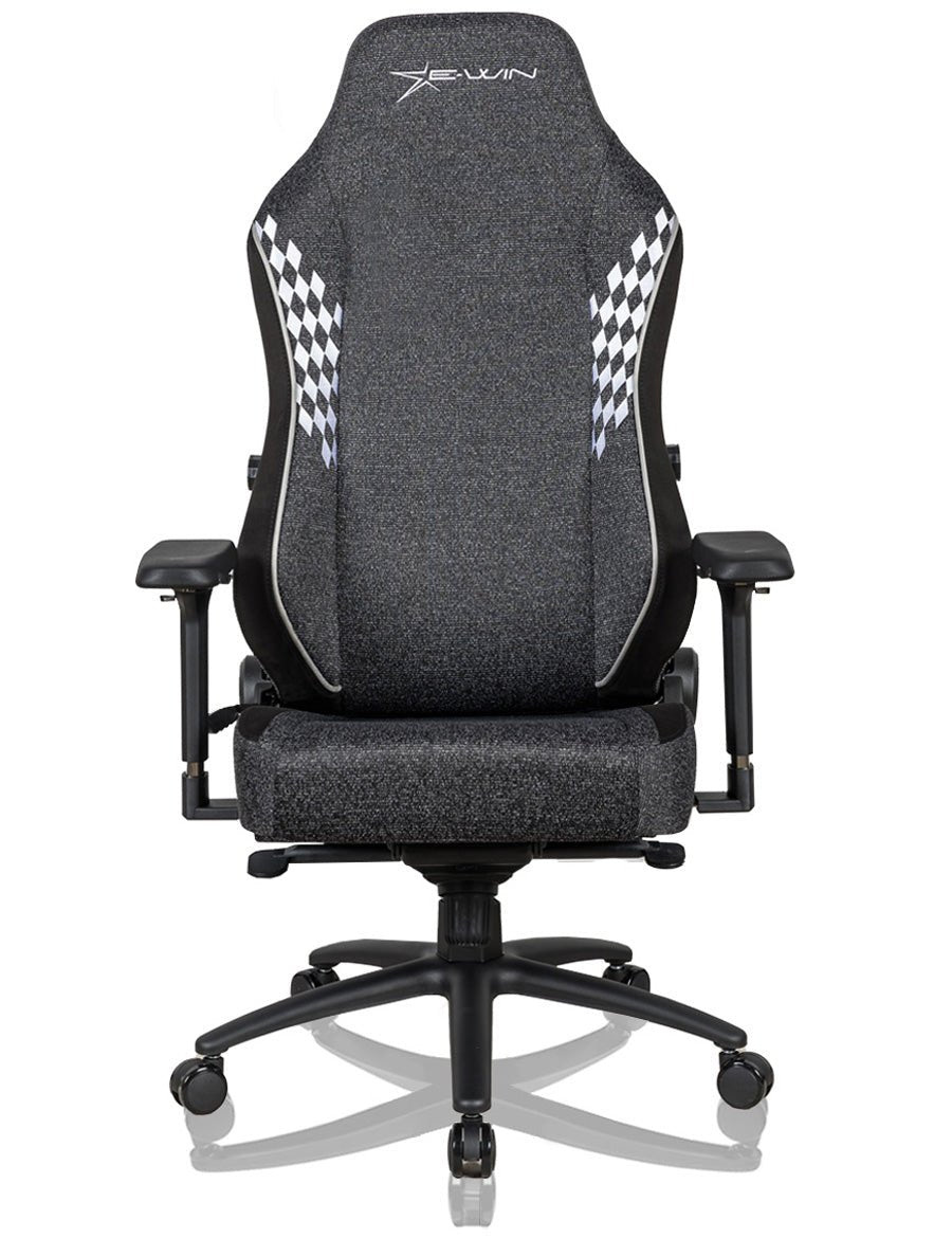 E-WIN Flash XL Size Upgraded Series Soft-Weave Fabric Ergonomic Computer Gaming Office Chair with Pillows-FLJ-XL-REV