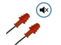 Tactical Ready Earplugs: Washable Corded (100 Pairs)