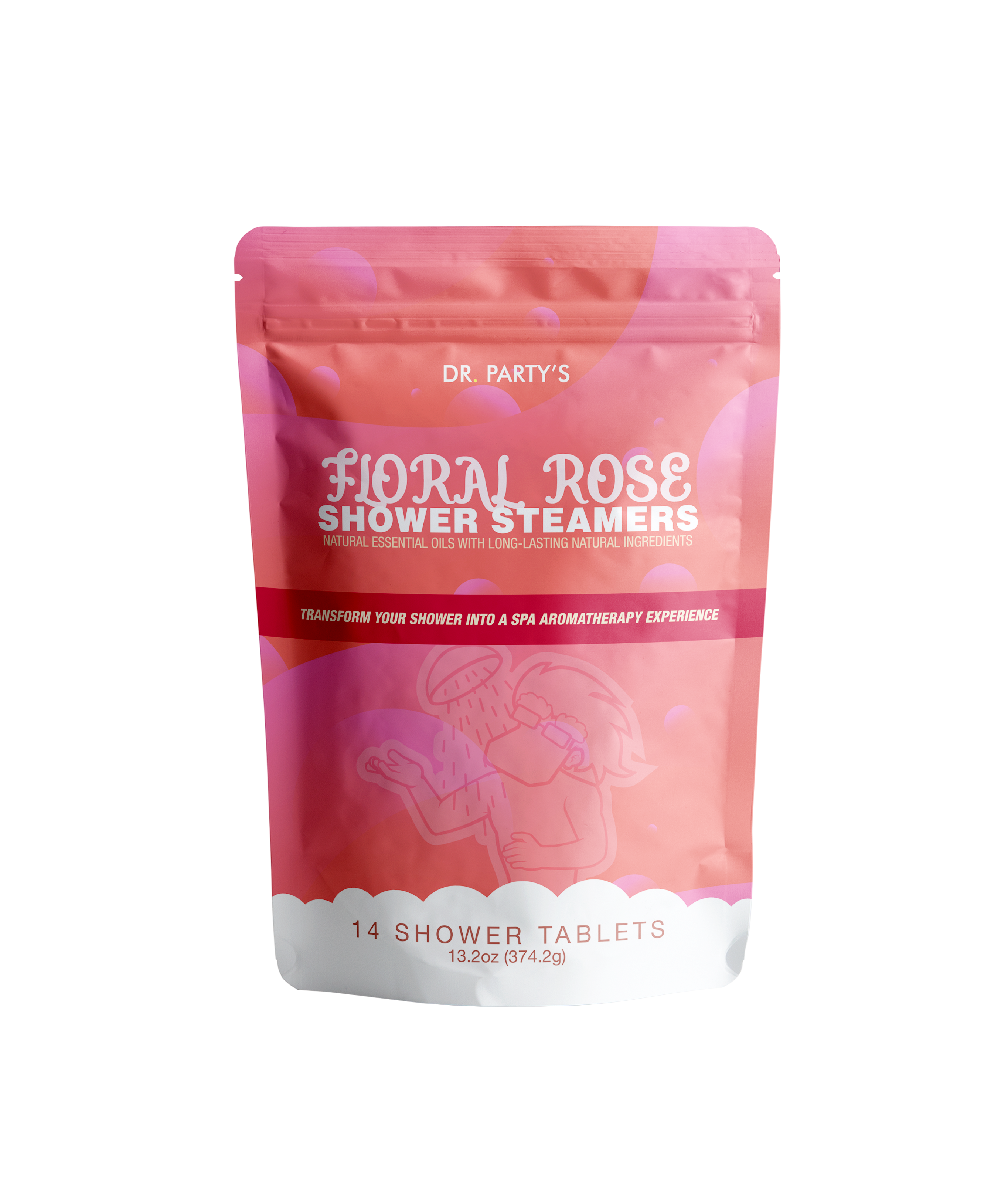 Floral Rose Scented Shower Steamers - Aromatherapy Shower Bombs, Dermatologist Approved, Pack of 14