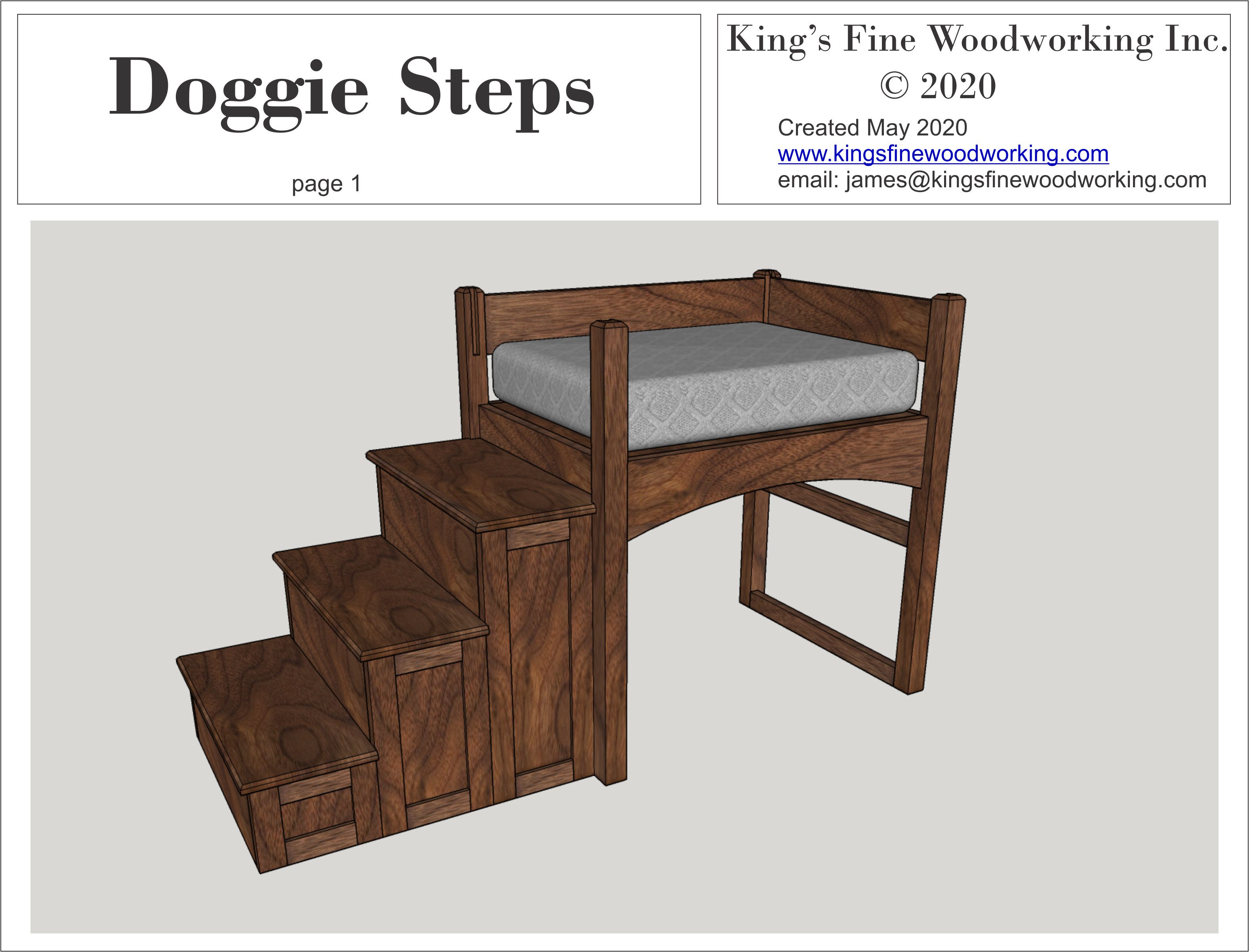 Doggy Steps Plan detailed 3D in PDF format