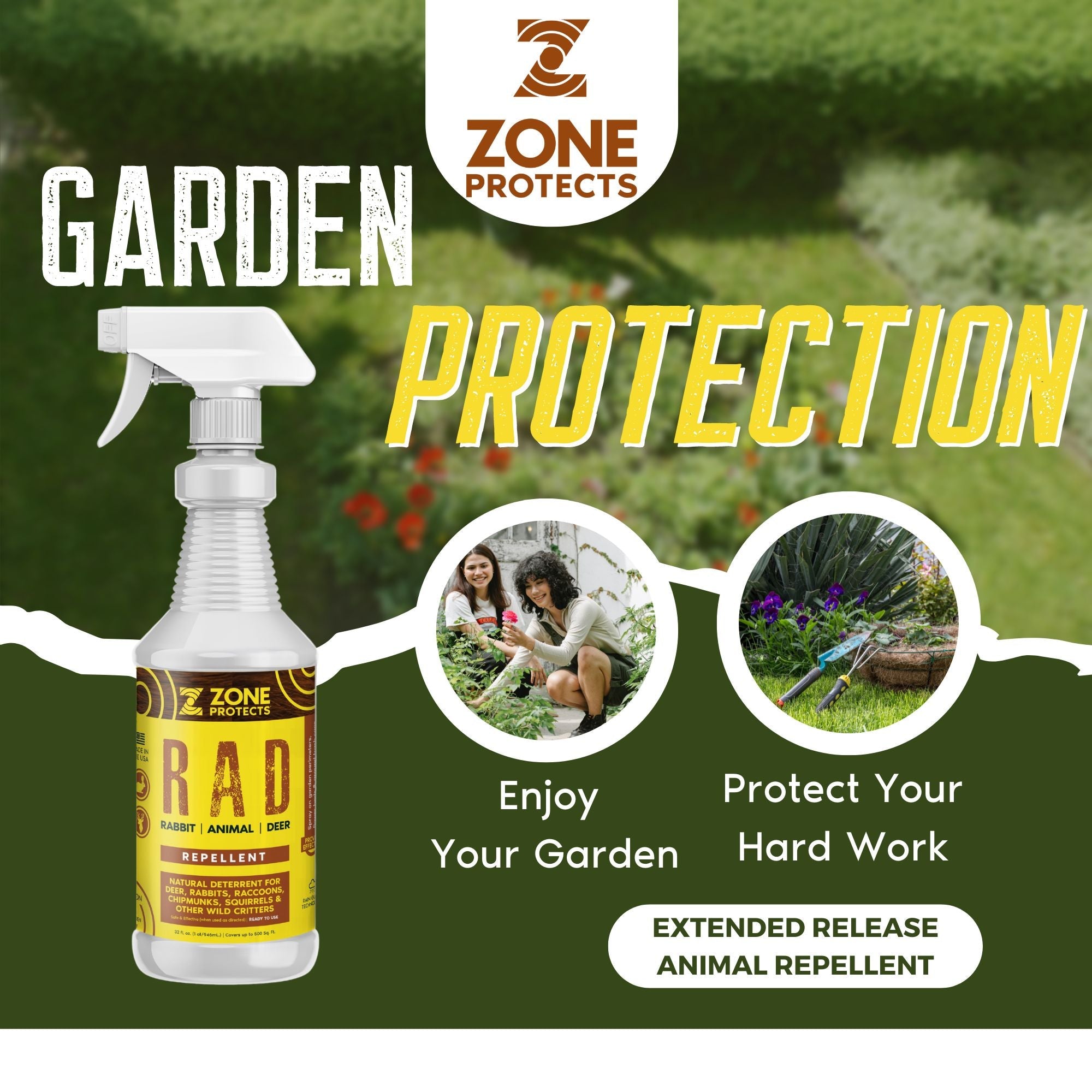 R.A.D.; Rabbit, Animal, Deer Repellent 32oz Spray