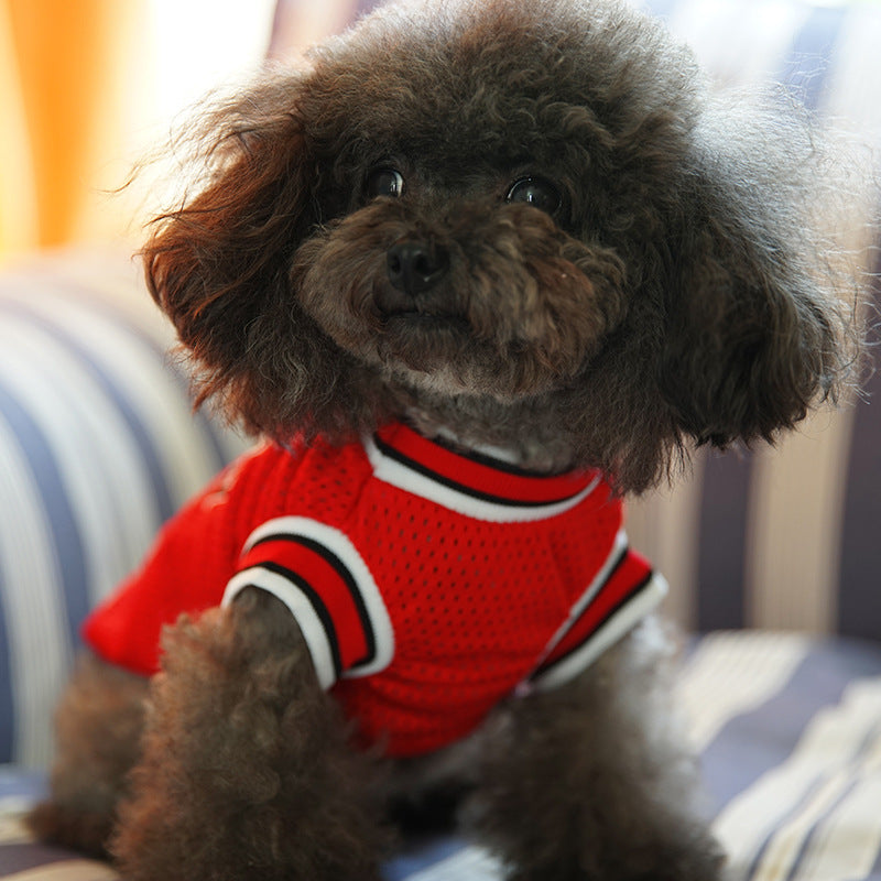 Mesh Basketball Uniform Jersey for Dog Cat Pet