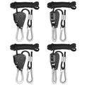 Heavy Duty Adjustable Rope Clip Hanger - 2/4/12pcs 1/8 Inch 8Feet Long for Grow Kit, Canoe, Bow & Stern Tie Down