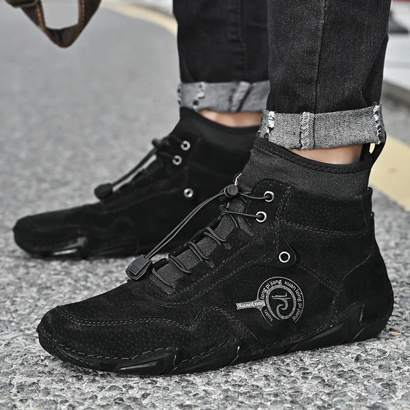 Conquer Winter in Style: Men's Leather Snow Boots