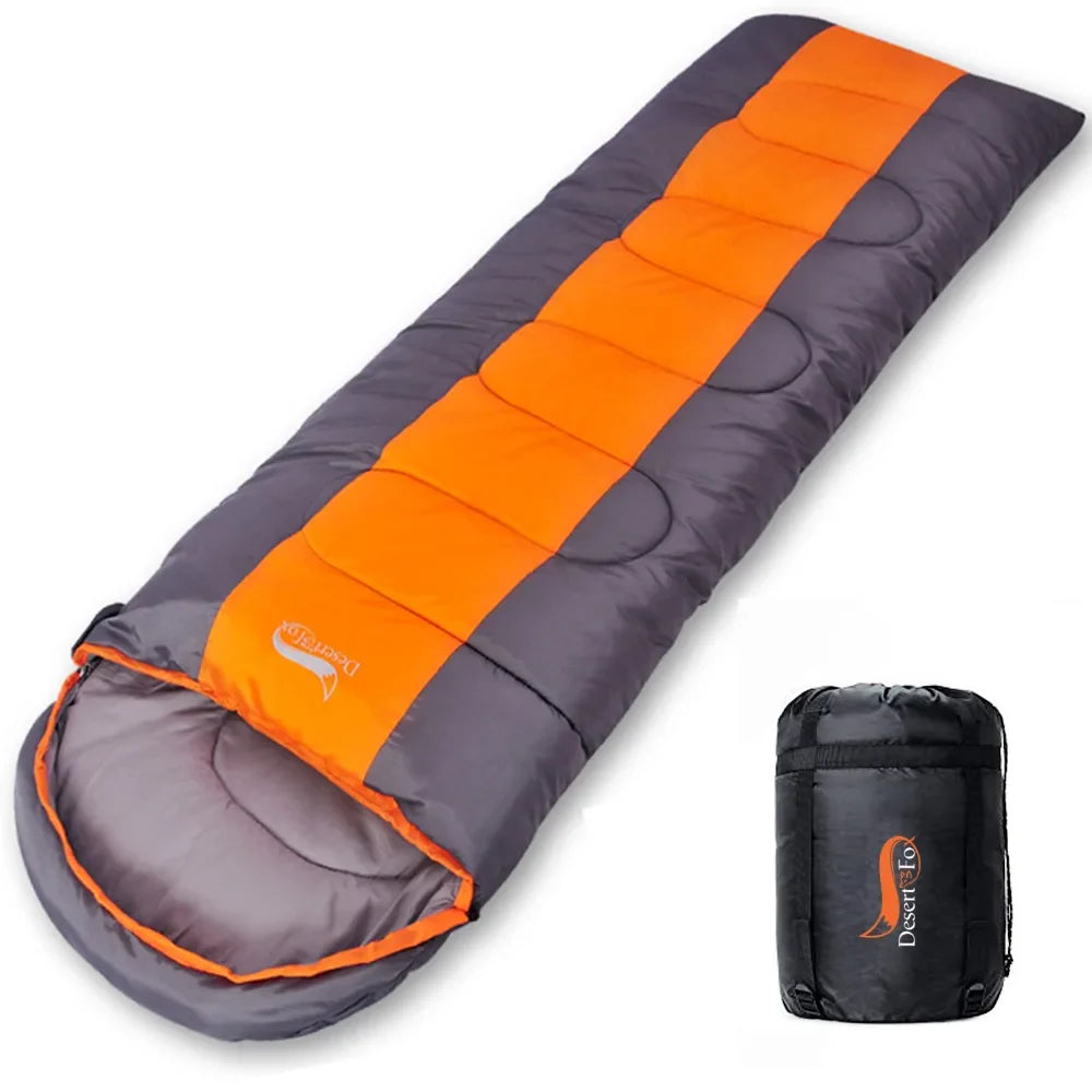 Camping Sleeping Bag Lightweight 4 Season Warm & Cold Envelope