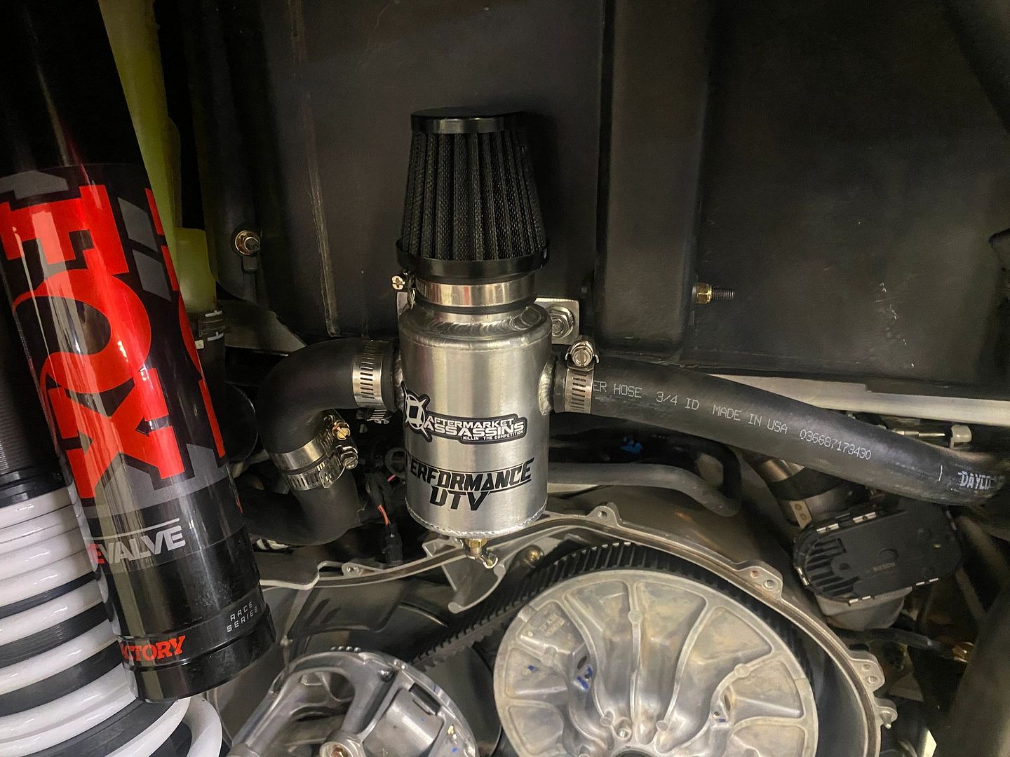 Aftermarket Assassins Oil Catch Can for 2016-21 RZR XP Turbo / Turbo S / Pro XP