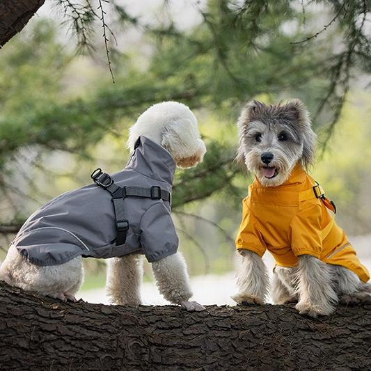 Milou & Lumi Dog Waterproof Reflective Jacket with Harness