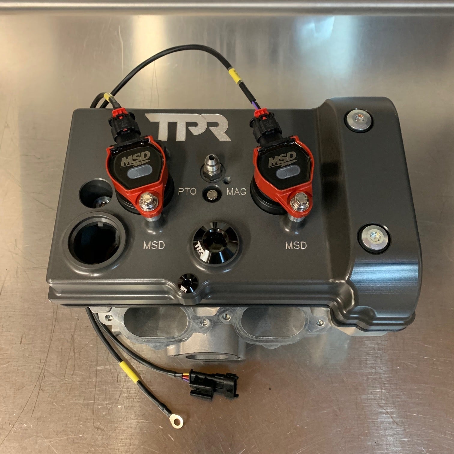 TPR010 - HARD CLEAR Billet Valve Cover W/Oilers - RZR