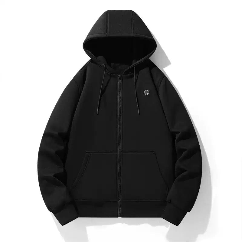 LITEGUEST 5-Zone USB Heated Hoodie Heated Zip-up Hooded Sweatshirt