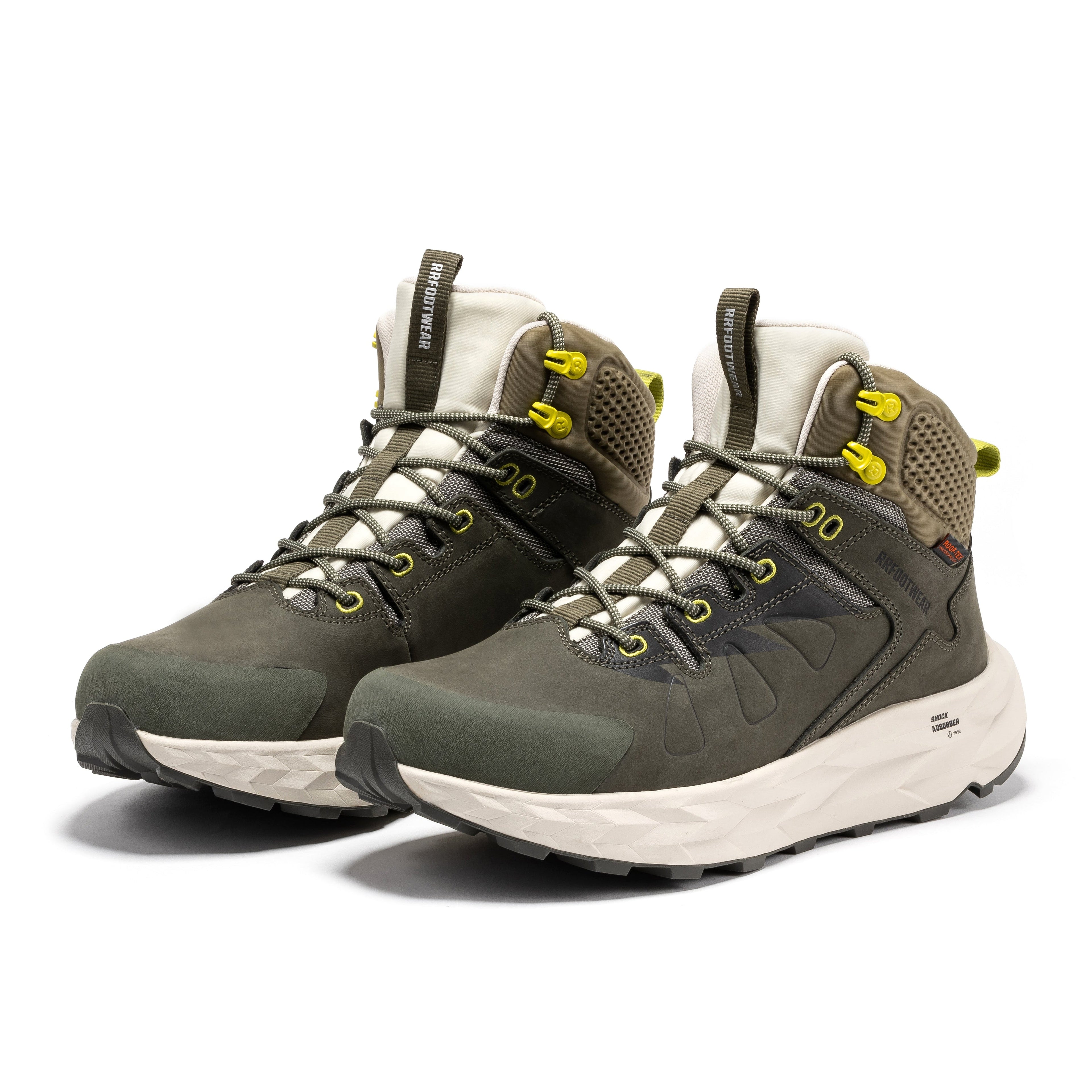 ROCKROOSTER Farmington Green 6 Inch Waterproof Hiking Boots with VIBRAM® Outsole  OC21033