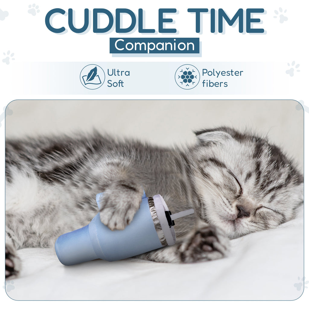Kitty Cup Cat Tumbler Toy with Catnip & Crinkle Paper- Ideal Cat Birthday Gift