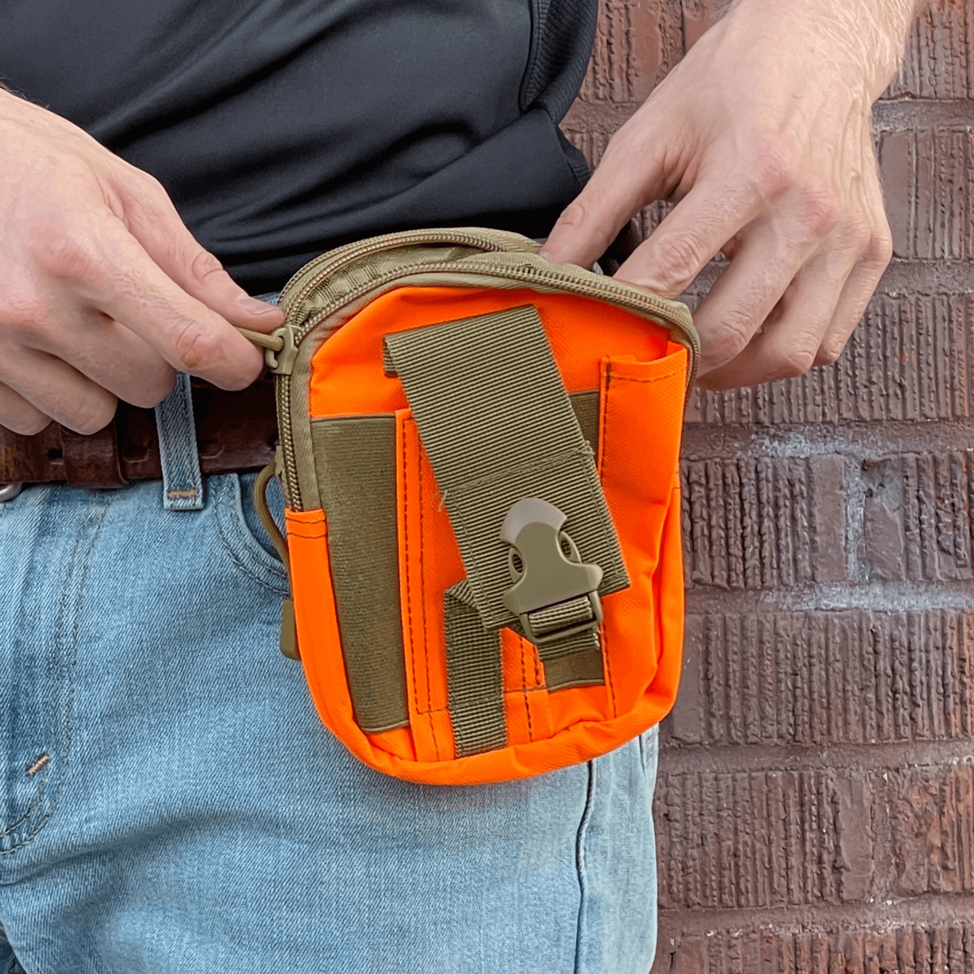 JupiterGear Tactical MOLLE Military Pouch Waist Bag for Hiking, Running and Outdoor Activities