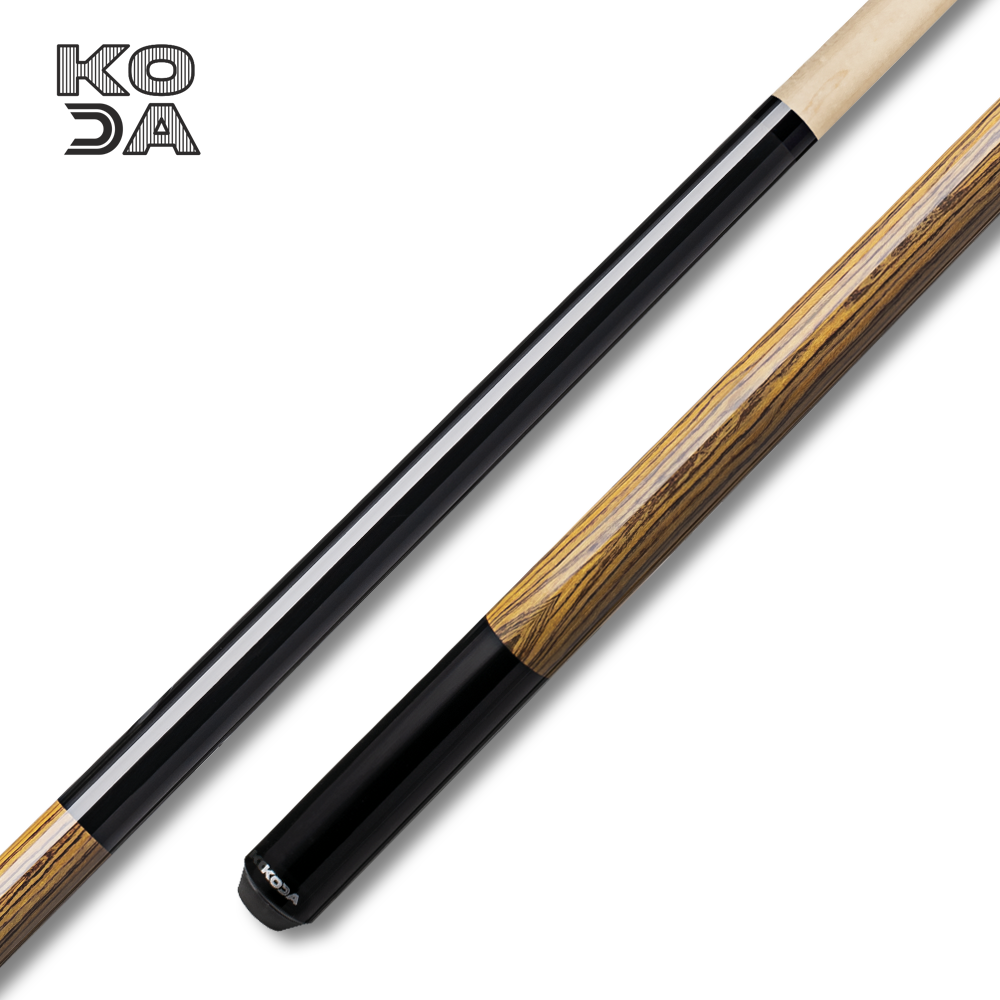 Koda Cue Stick Black Butt with Wood Decal