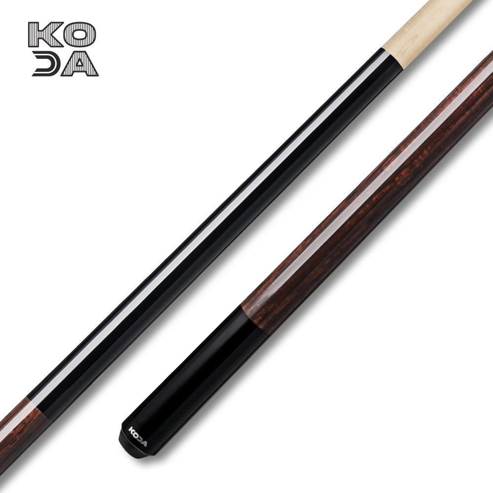 Koda Cue Stick Black Butt with Wood Decal