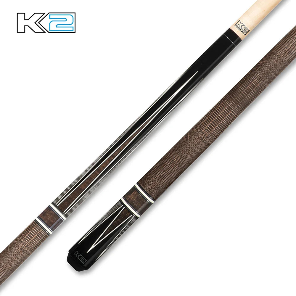 K2 KL190 Cue With Rosewood, Snakewood, & Embossed Lizard Wrap
