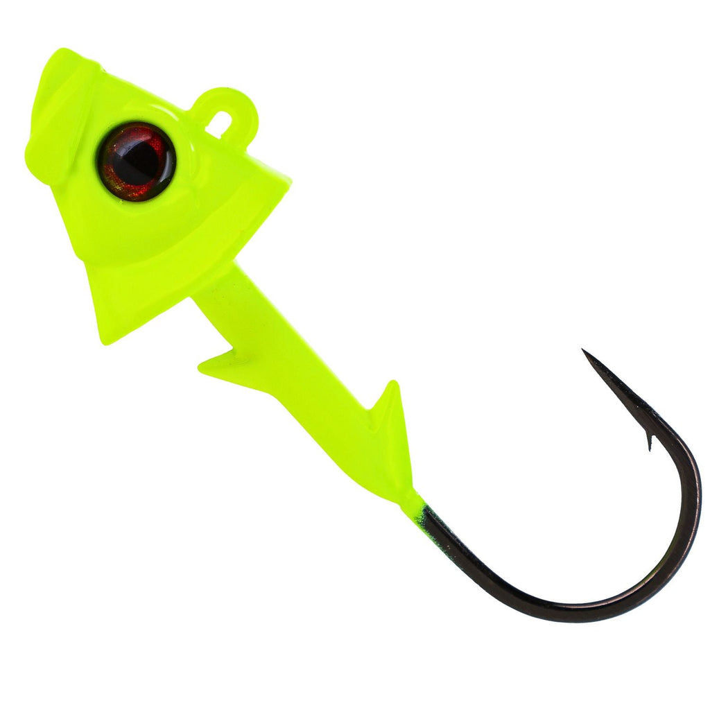 Reaction Tackle Lead Fish Head Jigs - 5-PACK - New