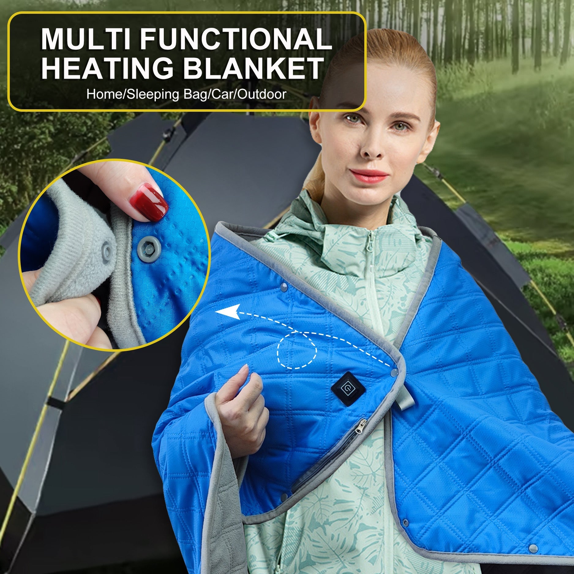 LITEGUEST Heated Camping Blanket – USB Powered Warmth for Outdoors